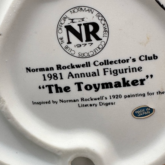 Norman Rockwell Figurine The Toy Maker Porcelain 1981 Collectors Limited Edition - Picture 6 of 6
